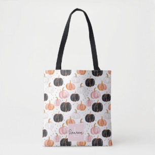 Bolso De Tela Caída de calabaza de color de agua personalizado