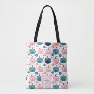 Bolso De Tela Caída de calabaza de color de agua personalizado