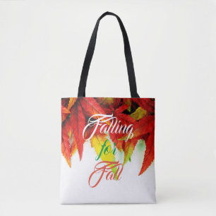 Bolso De Tela Caída de hojas de arce de otoño