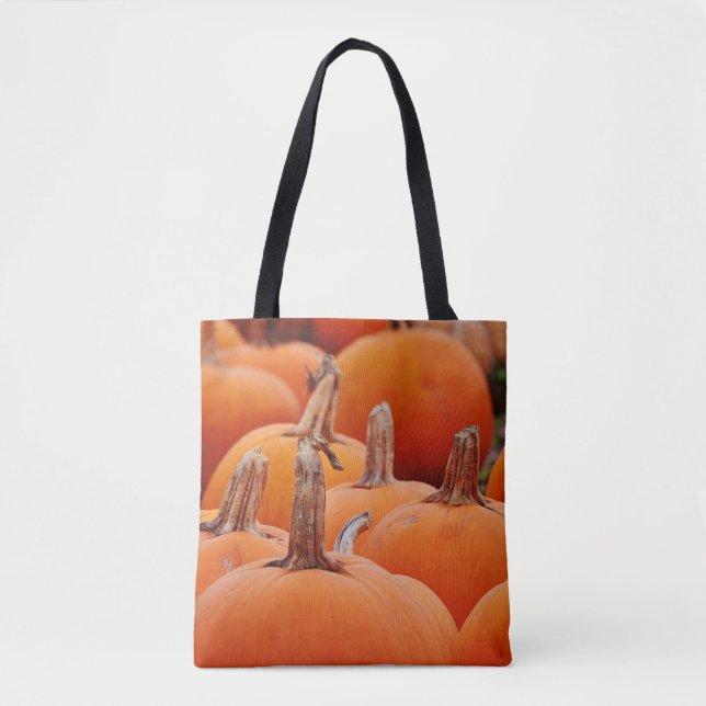 Bolso De Tela Caída del parche de calabaza Art Tote Bag otoño (Anverso)