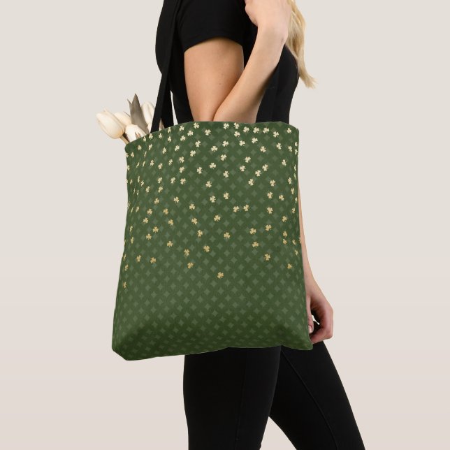 Bolso De Tela Caída del Shamrock de oro (Detalle)