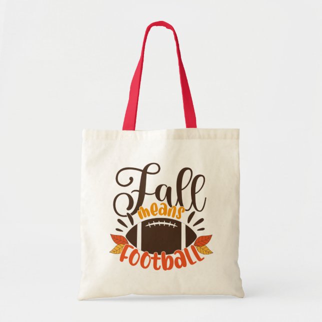 Bolso De Tela Caída significa Fútbol (Frente)