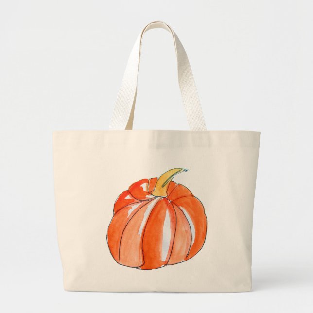 Bolso De Tela Caída vegetal del otoño de la calabaza linda (Frente)