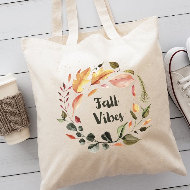 Bolso De Tela Caída Vibes otoño acuarela Tote Bag (Subido por el creador)