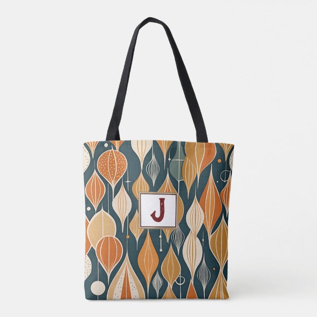 Bolso De Tela Caídas Atómicas Ochre Retro Moderno de Mediados de (Reverso)