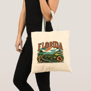 Bolso De Tela caimán retro Florida