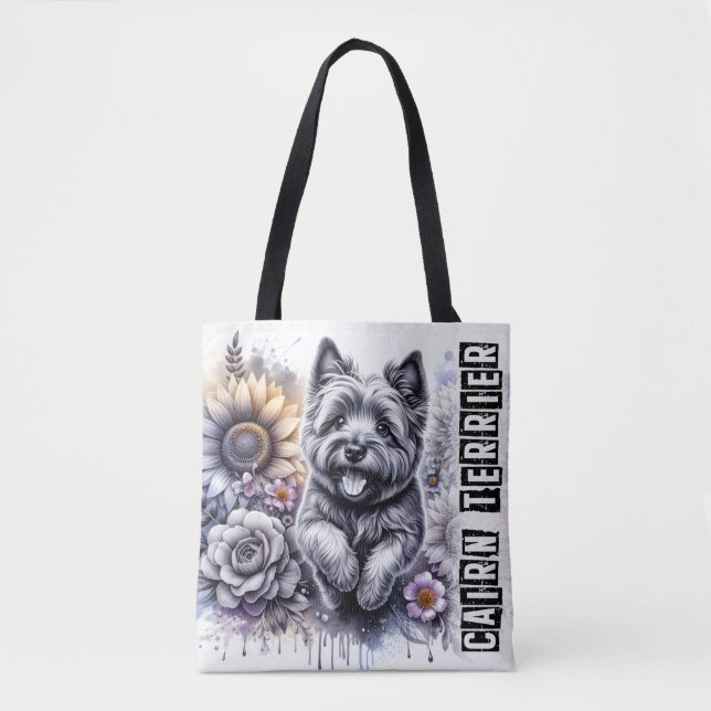 Bolso De Tela Cairn Terrier (Anverso)