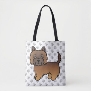 Bolso De Tela Cairn Terrier Atigrado Rojo Perro De Dibujos Anima