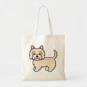 Bolso De Tela Cairn Terrier crema perro de dibujos animados lind