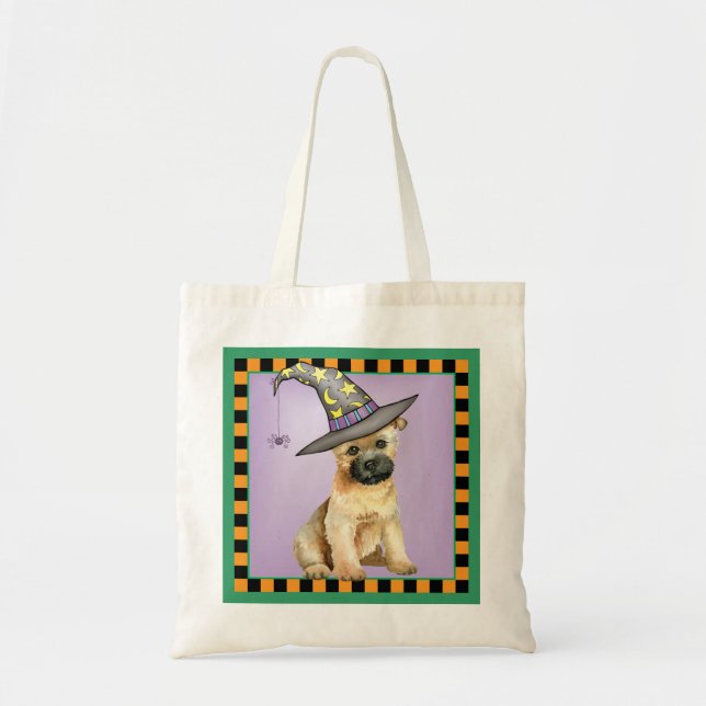 Bolso De Tela Cairn Terrier Witch Tote Bag (Frente)