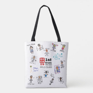 Bolso De Tela CAIS 2023 Primer grado Tote de oro
