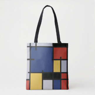 Bolso De Tela Caja de Mondrian inspirada en el resumen de la bol