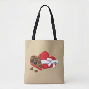 Bolso De Tela Caja de regalo de chocolate para el corazón - El d