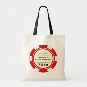 Bolso De Tela Cajón de póquer de Red Las Vegas