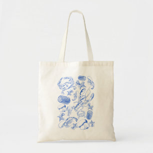 Bolso De Tela Cajun Seafood Boil - Arte de Comida Costera del Su