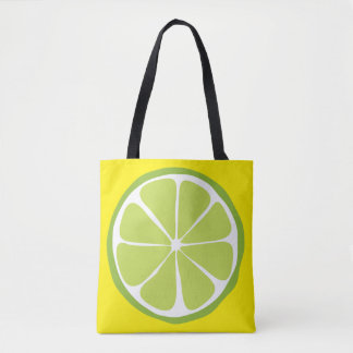 Bolso De Tela Cal de la fruta cítrica del verano en el tote del
