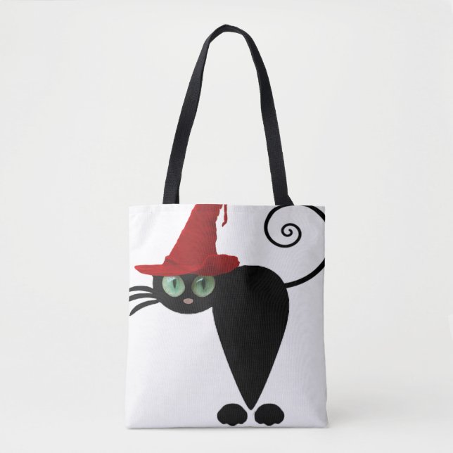 Bolso De Tela calabaza aterradora feliz de Halloween (Anverso)