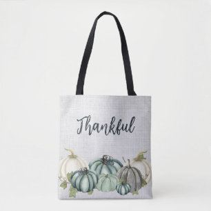 Bolso De Tela Calabaza azul, blanca y gris de la Marina de Agua,