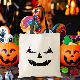 Bolso De Tela Calabaza Cara de Jack O'Lantern Malvado