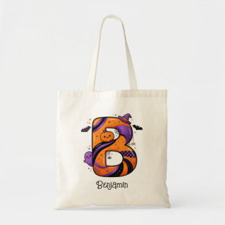 Bolso De Tela Calabaza con monograma personalizado de Halloween