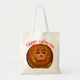 Bolso De Tela Calabaza, cráneo llameante