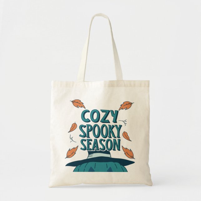 Bolso De Tela Calabaza de calabaza de Halloween Retro Cosy Spook (Frente)