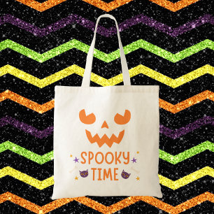 Bolso De Tela Calabaza de calabaza de tiempo espeluznante con ga