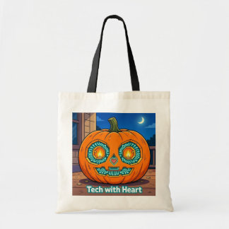Bolso De Tela Calabaza de Circuito Brillante - Tote Grande