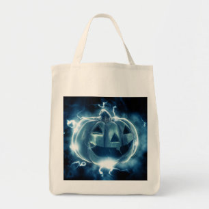 Bolso De Tela calabaza de Halloween bajo la lluvia