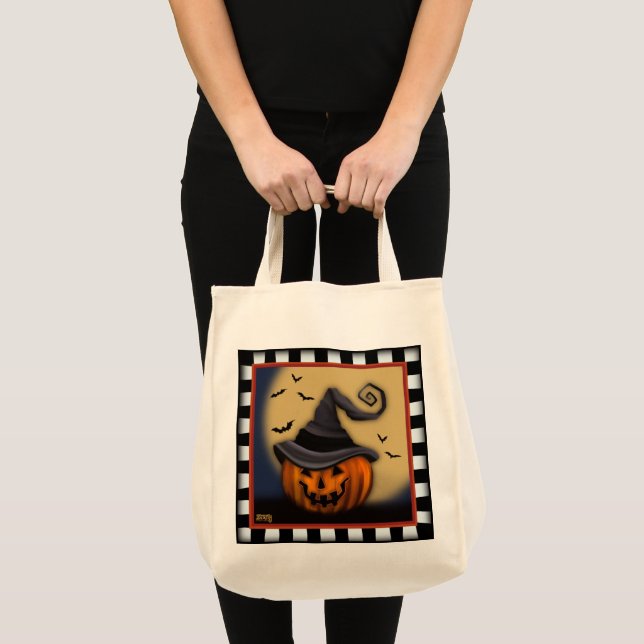 Bolso De Tela Calabaza de Halloween Espeluznante Inespirituosida (Anverso (producto))