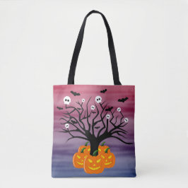 Bolso De Tela Calabaza de Halloween Jack del Árbol Muerto de los