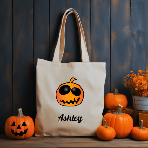 Bolso De Tela Calabaza de Halloween Naranja Cuto de Guay