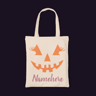 Bolso De Tela Calabaza de Halloween personalizada femenina Jack