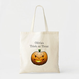 Bolso De Tela Calabaza de Jack con llama encendida