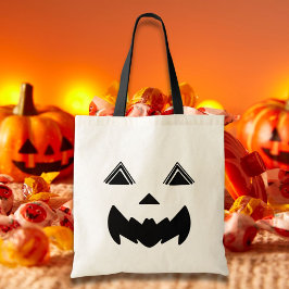 Bolso De Tela Calabaza de Jack con ojos de triángulo alineados y