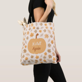 Bolso De Tela Calabaza de la cosecha de otoño vuelve a caer