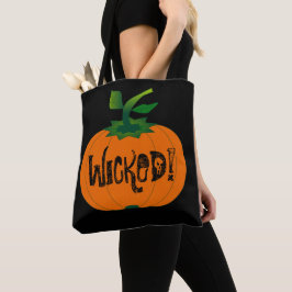 Bolso De Tela Calabaza de Naranja negro malvada feliz Halloween