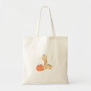 Bolso De Tela Calabaza de otoño con jirafa