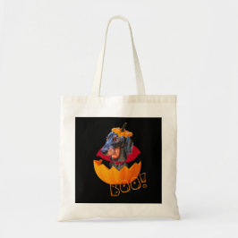 Bolso De Tela Calabaza de perro de salchicha de Halloween