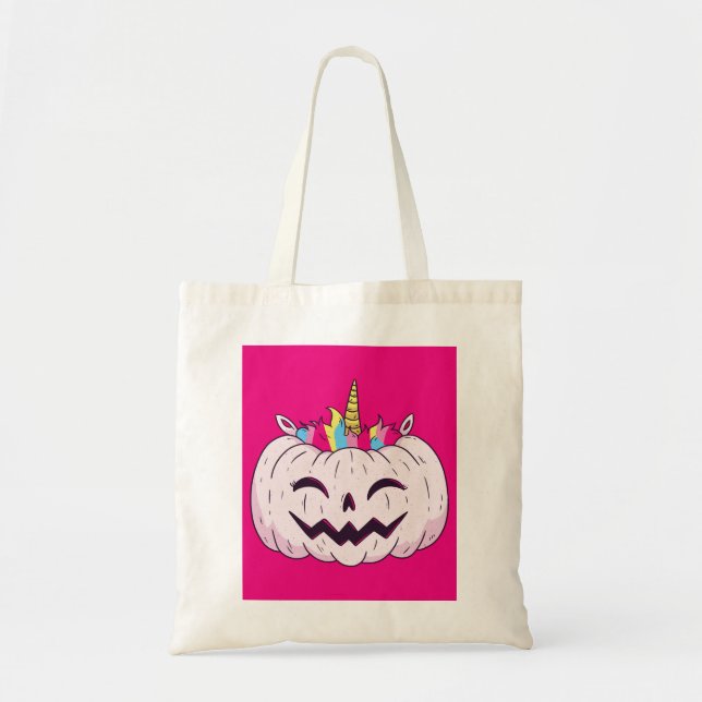 Bolso De Tela Calabaza de unicornio (Frente)