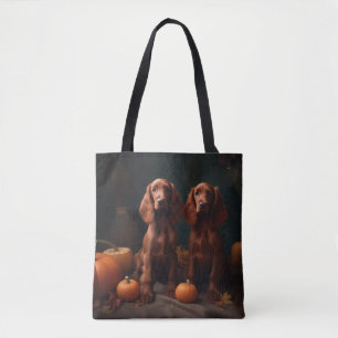 Bolso De Tela Calabaza deslumbrante del otoño de la salsa roja i