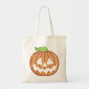 Bolso De Tela Calabaza diamante de imitación impresa de