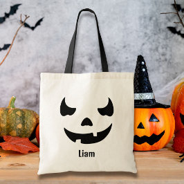 Bolso De Tela Calabaza divertida con nombre personalizado
