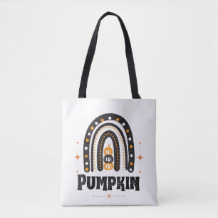 Bolso De Tela Calabaza elegante arcoiris negro