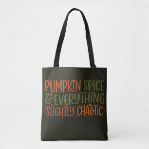 Bolso De Tela Calabaza Especiada & Todo Ligeramente Caótico
