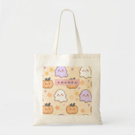 Bolso De Tela Calabaza Fantasma Cosy Personalizada Fall Hallowee