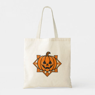 Bolso De Tela Calabaza geométrica de Halloween Jack‑O’‑Lantern
