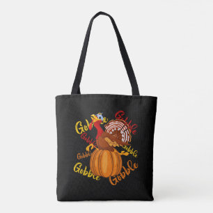 Bolso De Tela Calabaza Gobble Gobble Gobble-16194