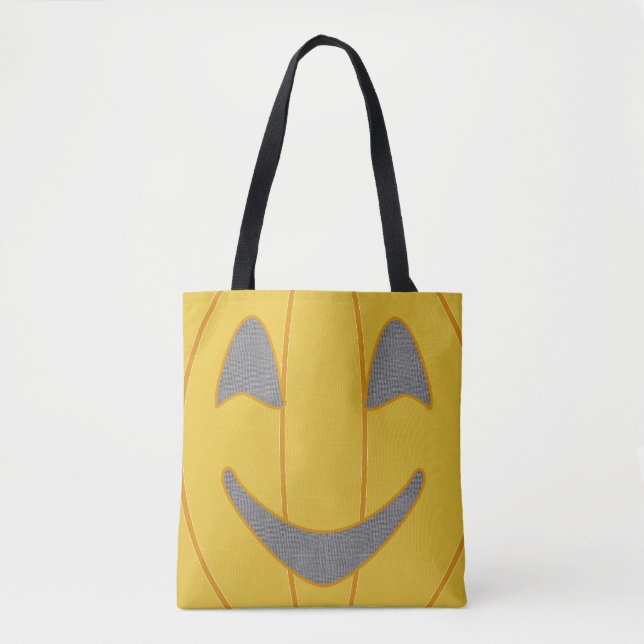 Bolso De Tela Calabaza grande de Halloween (Anverso)