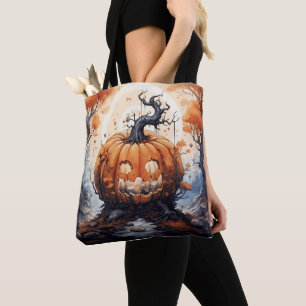 Bolso De Tela Calabaza Halloween Jack O' Lantern